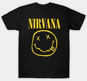 Nirvana T-shirt Logotip moška Črna