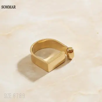 SOMMAR spletno nakupovanje indija Zlato barvo, velikost 7 poročni prstan za ženske Minimalism cene v eur kosti