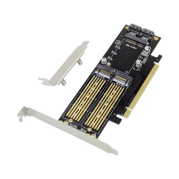 3 V 1, PCI-E 3.0 X16, da NGFF M. 2 NVMe AHCI SSD vmesniško Kartico Za M, Tipke B Tipka Pogona ssd mSATA Z Dvojno SATA III Vmesnik