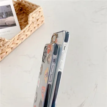 Korejski Risank Barvne Kamere Odbijača Primeru Telefon Za iPhone 12Series 11 Serije X 6 7 8plus Mehko TPU Jasno, Zadnji Pokrovček