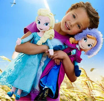 Disney 50 CM, Zamrznjeno, Ana Elsa Lutke Olaf Snow Queen Princesa Anna Elsa Lutka Igrače, Pliš Plišaste Otroci Igrače za Rojstni dan Božično Darilo