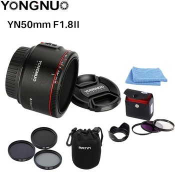 YONGNUO YN50mm F1.8 II Velike Zaslonke Samodejno Ostrenje Objektiva za Topovi Bokeh Učinek Objektiv za Canon EOS 70 D 5D2 5D3 600D DSLR