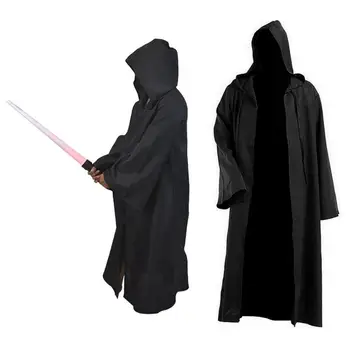 Moški Mehko Star Vojne Kopalni Plašč Jedi Hooded Kopalni Plašč Plašč Halloween Kostum Cosplay