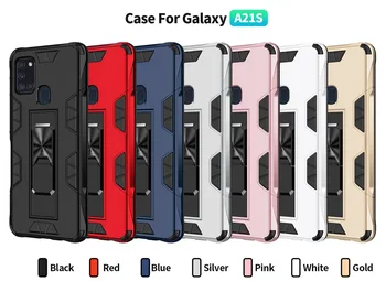 Odporno na praske, shockrpoof Zaščitna Primeru Opora pokrov Tesnilo Nosilca Magnetni Nosilec Za Samsung Galaxy A21S