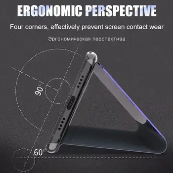 Auroras Za Samsung Galaxy A42 5G Primeru Stojalo Držalo Flip Mirror Pogled Za Samsung A42 Shockproof Primeru