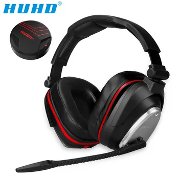HUHD USB, 7.1 Stereo Wireless Gaming Slušalke na Ušesu Glasovni Nadzor za PC / PS4