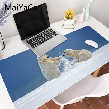 MaiYaCa Polarni Medved živali Gume Miško Mat Pad XXL Mouse Pad anime Laptop Desk Mat pc gamer completo za lol/world of warcraft