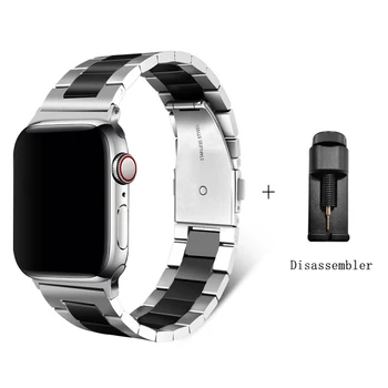 Zapestnica iz nerjavečega Jekla Združljiv za Apple ura 5 Band 44 42mm za iWatch Serije 4 3 2 1 Razredi 38 mm 40 mm Kovinski Watch Trak