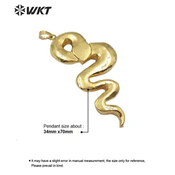WT-JP178 Očarljivo moda ročno izrezljane belo lupino kača obesek z zlato electroplated lupini obesek 10pcs/veliko