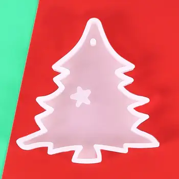 14pcs/veliko Silikonsko Plesni Epoksi Smolo Plesni Božič Litje Železnica DIY Coasters Plesni Božič Drevo Ornament Nakit, Izdelava Orodij