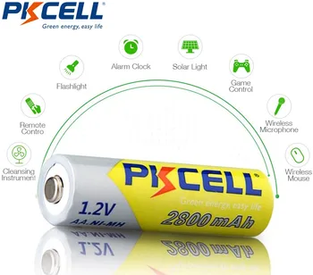 8PCS PKCELL baterije AA 1,2 v 2600~2800mah NIMH polnilne baterije aa in 2PC polje baterije imetnik primerih za AA/AAA baterije