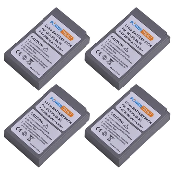 4x 2000mAh PS-BLS5 BLS-5 BLS5 BLS50 Baterija + Dual Hiter Polnilec za Olympus PEN E-PL2,E-PL5,E-PL6,E-PL7,E-PM2,E-M10,E-M10 II
