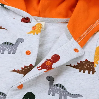 Hooyi Otroška Oblačila, En Kos Romper Fantje Dinozaver Krokodil Kombinezon Baby Toddler Risanka Hoodies Obleko Z Dolgimi Rokavi Pižami