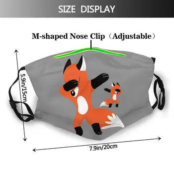 Fox Usta Masko Fox Dabbing Obrazno Masko Moda Kul z 2 Filtri za Odrasle