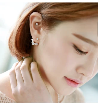 925 Sterling Srebrni Uhani za Ženske Cirkon Stud Uhani korejski Modni Nakit Geometrijske Earing Dekle eh978