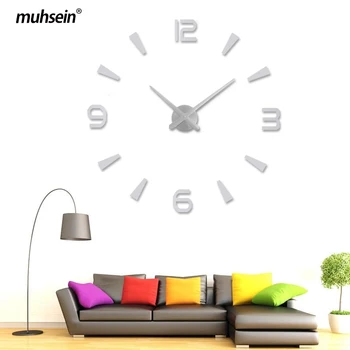 Muhsein 2020 Moderne Stenske Ure 3D Število Velikih Velikosti Ura Izklop Quartz uro Doma Dekor DIY Stenske nalepke Ura Brezplačna Dostava