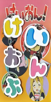 5pcs/veliko Debelo anime K-ON! Vrečko obesek Čare Japonski kana Animacija cosplay pribor Čar