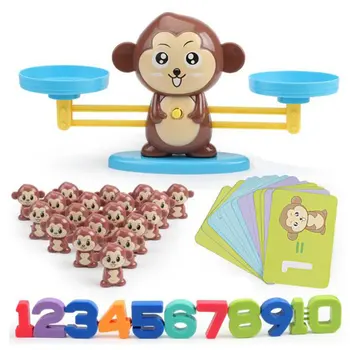 Tekmo igra družabne igre Monkey Tekmo Matematiko Uravnoteženje Lestvice Število Ravnotežje Igre Otroke, Izobraževalne Igrače, da se Naučijo dodati in odštevanje
