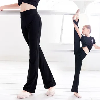 Otrok Plesne Hlače Usposabljanje Dekleta Poletje Slim Latin Jazz Black sežgati, hlače, Primerna za 110 cm--160 cm dekle hlače