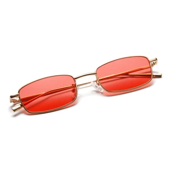 Kachawoo pravokotne modna sončna očala moških retro kovinski okvir črne moške mala sončna očala ženske poletje plaža 2018 UV400