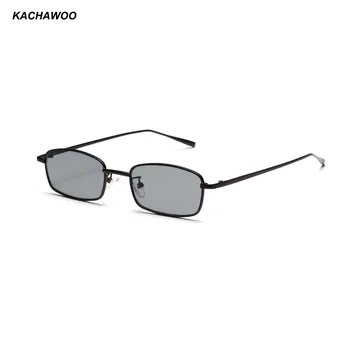 Kachawoo pravokotne modna sončna očala moških retro kovinski okvir črne moške mala sončna očala ženske poletje plaža 2018 UV400