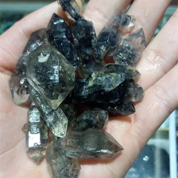 Naravni Herkimer Diamant Quartz Crystal Dvojne Točke Mineralnih Osebkov wicca Zdravljenje Zdravljenje Reiki Kamen Stolpec Točke Sevanja