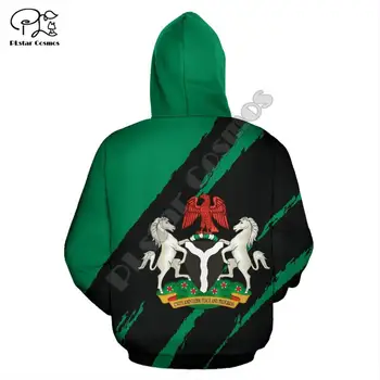Moški Nigerija zastavo 3d tiskanja hoodie dolg rokav Jopice jakna ženske unisex puloverju trenirko s kapuco, ki so hoody jeseni outwear