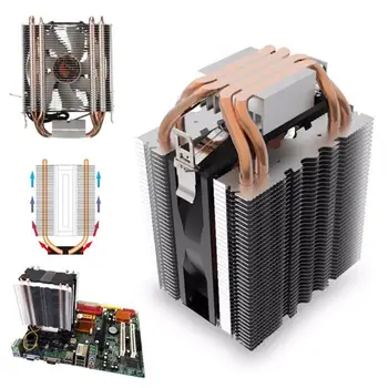 Heatpipe Hladilnik Modra LED Hidravlični Ležaj CPU Hladilnik Fan Heatsink za Intel LGA1150 1151 1155 775 1156 AMD Ventilator za Hlajenje