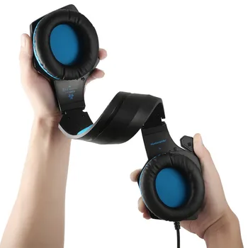 Gaming Slušalke slušalke Čelade Surround Zvoku Preko-Ear slušalke z Mikrofonom žično LED Za Prenosnik playstation 4 Igralec gost