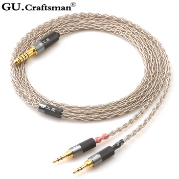 GUcraftsman 6n srebra za HIFIman HE400s HE1000 v2 Edition X V2 HE1000 EDX 3,5 mm/2,5 mm/4.4 mm bilance Slušalke nadgradnjo Kabel