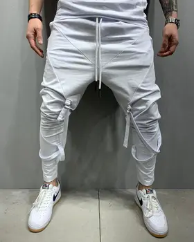 2020 Moških svinčnik hlače Priložnostne harem hlače mens joggers Ulične Joggers Človek Hip hop sweatpants Moda Harem Hlače Rdeče Črno