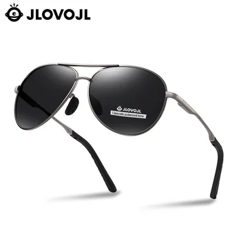 JLOVOJL blagovne Znamke Polarizirana Moških sončnih Očal, Aluminija, Magnezija Moda Voznik Hipster sončna Očala Z Dodatki Klasičnih Očal