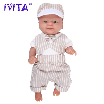 IVITA WB1512 36 cm 1.65 kg bebe rodi otroka silikonski telo recien nacidos realistas novorojenih dojenčkov deček Odprl Oči otroci igrače
