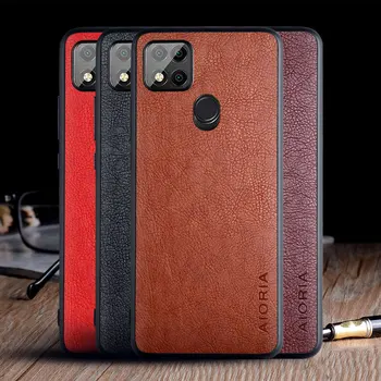 Ohišje za Xiaomi Redmi 9C NFC funda luxury Letnik Usnja, kože capa mehko tpu telefon kritje za xiaomi redmi 9c primeru funda coque
