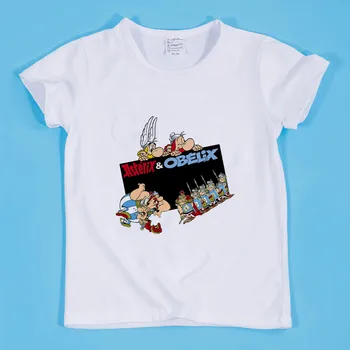 Otroci Smešno Asterix In Obelix Risanka O-Neck Majica S Kratkimi Rokavi Tees Poletje Vrhovi Otrok Dekle T-Shirt Fanta/Dekleta Oblačila