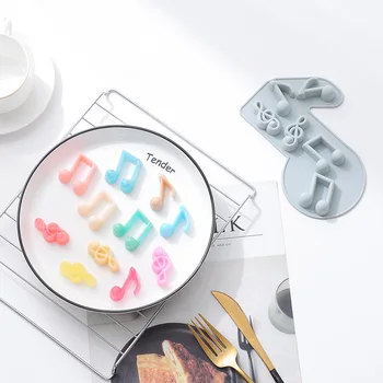 Ustvarjalno Glasbeno noto Silikonski Čokolada DIY Plesni Epoksi krpo piškotov plesni Torta dekoraterstvo orodja Hrane silikona