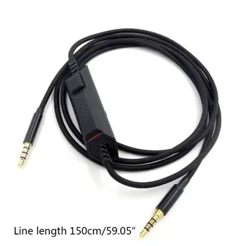 3,5 mm Avdio Kabel Inline Control za Logitech G633 G933 Gaming Slušalke Slušalke