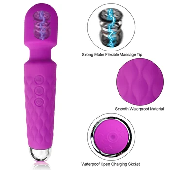 Zmogljiv AV Vibrator Čarobno Vagina Palico Klitoris Stimulator Vibratorji Spola Igrače, za Ženske, za Masturbator USB Dildo