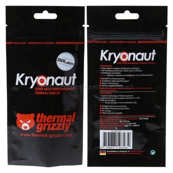 Toplotne Grizzly Kryonaut 1g za CPU AMD Intel Procesor Fan Heatsink Spojina Hlajenje Termalne Paste, Hladilnik Termalno Pasto N26