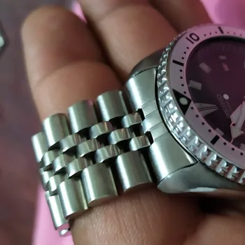 20 22 mm, iz Nerjavnega Jekla Watch Band Zapestnice Ukrivljen koncu Zamenjava Za Seiko SKX007 SKX009 SKX011 brez LOGOTIPA