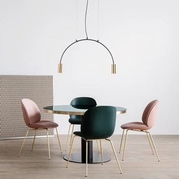 Sodobne minimalistične umetnosti kovanega železa skladu lestenec oblikovalec ustvarjalne osebnosti obokan kave restavracija multi-vodja lestenec