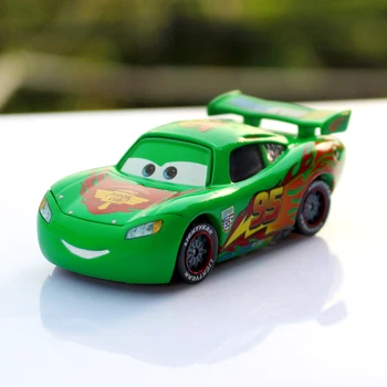 Disney Pixar Cars 2 Zelena Limited Edition No. 95 Strela Mcqueen 1:55 Obsega Diecast Kovinski Avto Otroke, Igrače, Avto,