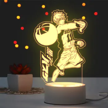 Anime Številke Sakata Gintoki Kuroko Tetsuya 3D LED Night Light Akrilna Light Spalnica Domače Vzdušje, Dekorativne Svetilke Darila Svetlobe