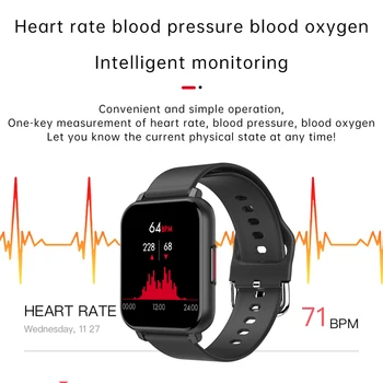 Smart Povezan Gledam Žensko Človek Ure Nepremočljiva Šport Pametna Zapestnica Fitnes Tracker Srčni utrip Smartwatches Za Android IOS