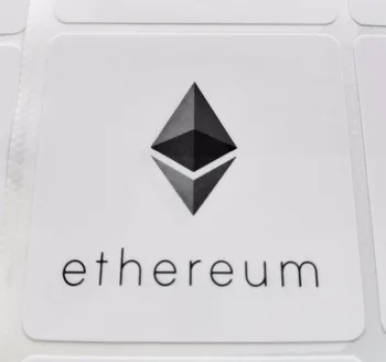 240pcs/veliko 4x4cm ethereum logotip nalepke samolepilni cryptocurrency oznako, Artikel Št.FS17