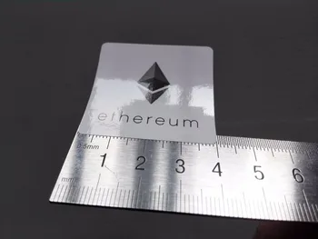 240pcs/veliko 4x4cm ethereum logotip nalepke samolepilni cryptocurrency oznako, Artikel Št.FS17