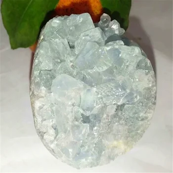 1pc na Naravno Modrem Celestite Crystal Grozdov Druzy modro Nebo Geode Mineralnih Dekor Mini Srčkan Darilo Za Dekoracijo Doma