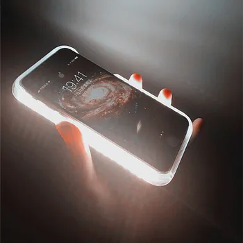 Selfie Svetlobe Telefon Za iPhone 11 XS Max XR Primeru Za iPhone 6 6s Plus z Lučmi Flash Razkošje Za i Phone 7 8 Plus X Pokrov