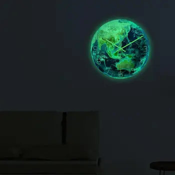 Creative 3D Akril Svetlobna Zemlji Stenske Ure Planet Tiskanja Ura Študija Soba, Spalnica, Dnevna Soba Dekoracijo Za Otroke, Otroška Soba