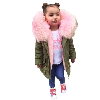 Otrok Debel Bombaž, Pliš Hooded Suknjič Topli Mode Navzdol Jakno Vrhnja Oblačila Modni Pozimi Malčka Coats Dojencek Dekliška Oblačila